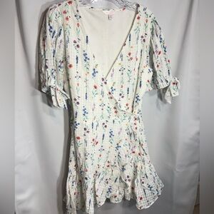 LC Lauren Conrad Floral Dress with Ruffle Detail